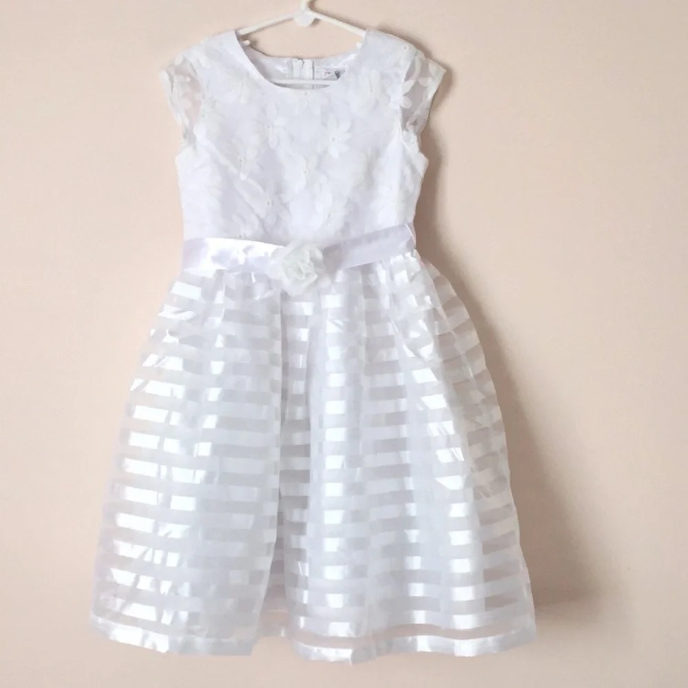 Children’s Place white special occasion dress 6X